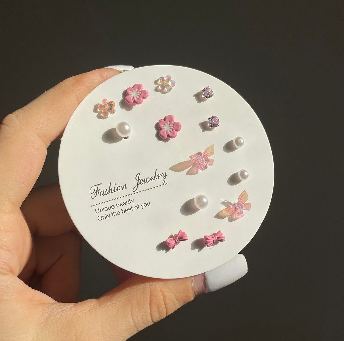 Pink Earrings Combo Card