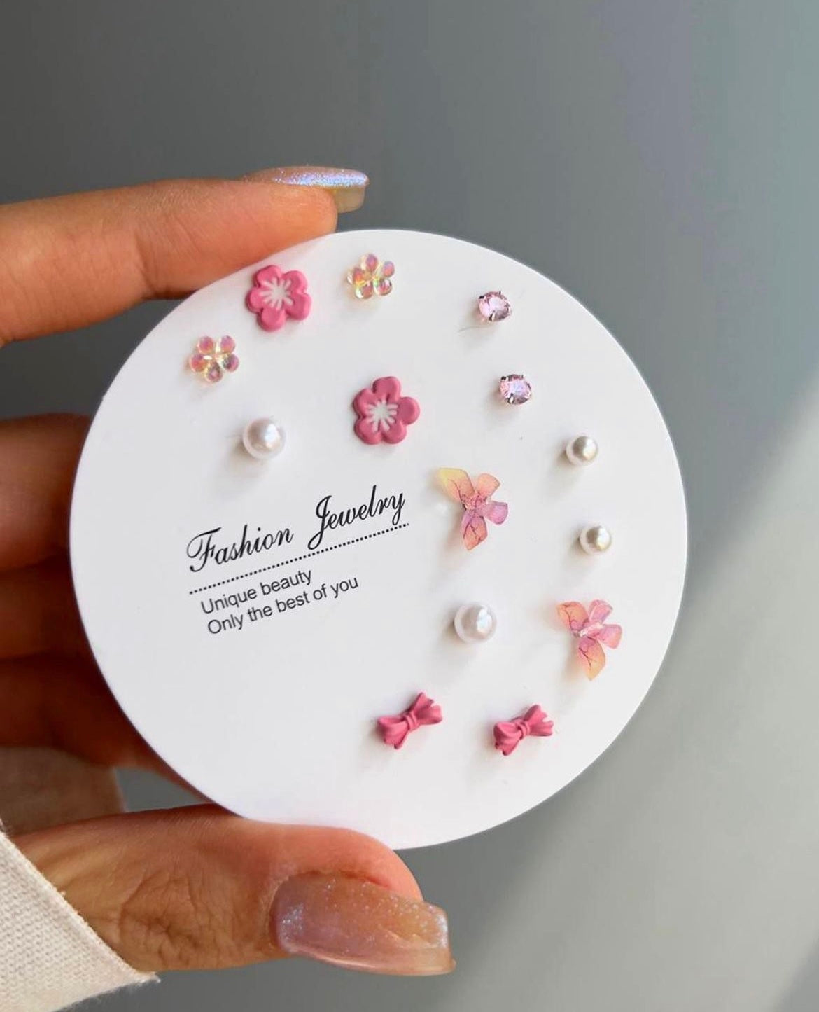 Pink Earrings Combo Card