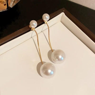 Pearl Tassel Drop Classy Earrings